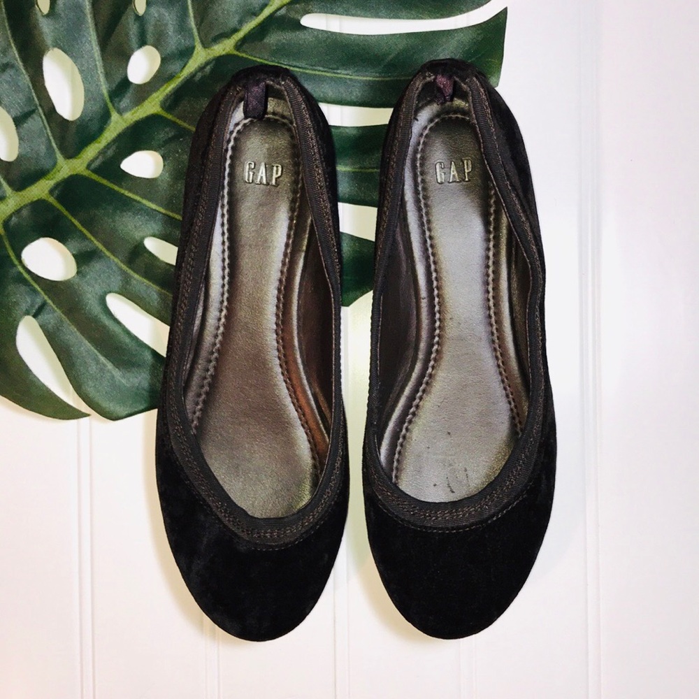 GAP - Brown Velvet Ballet Flats Sz 7 Wide